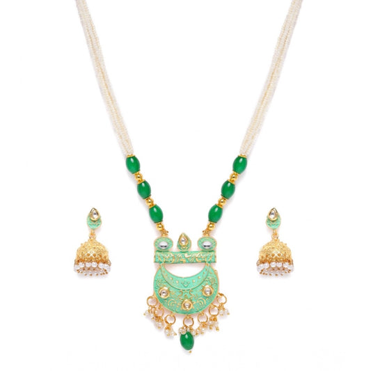 Rose Gold Plated Alloy Necklace &amp; Earings Set