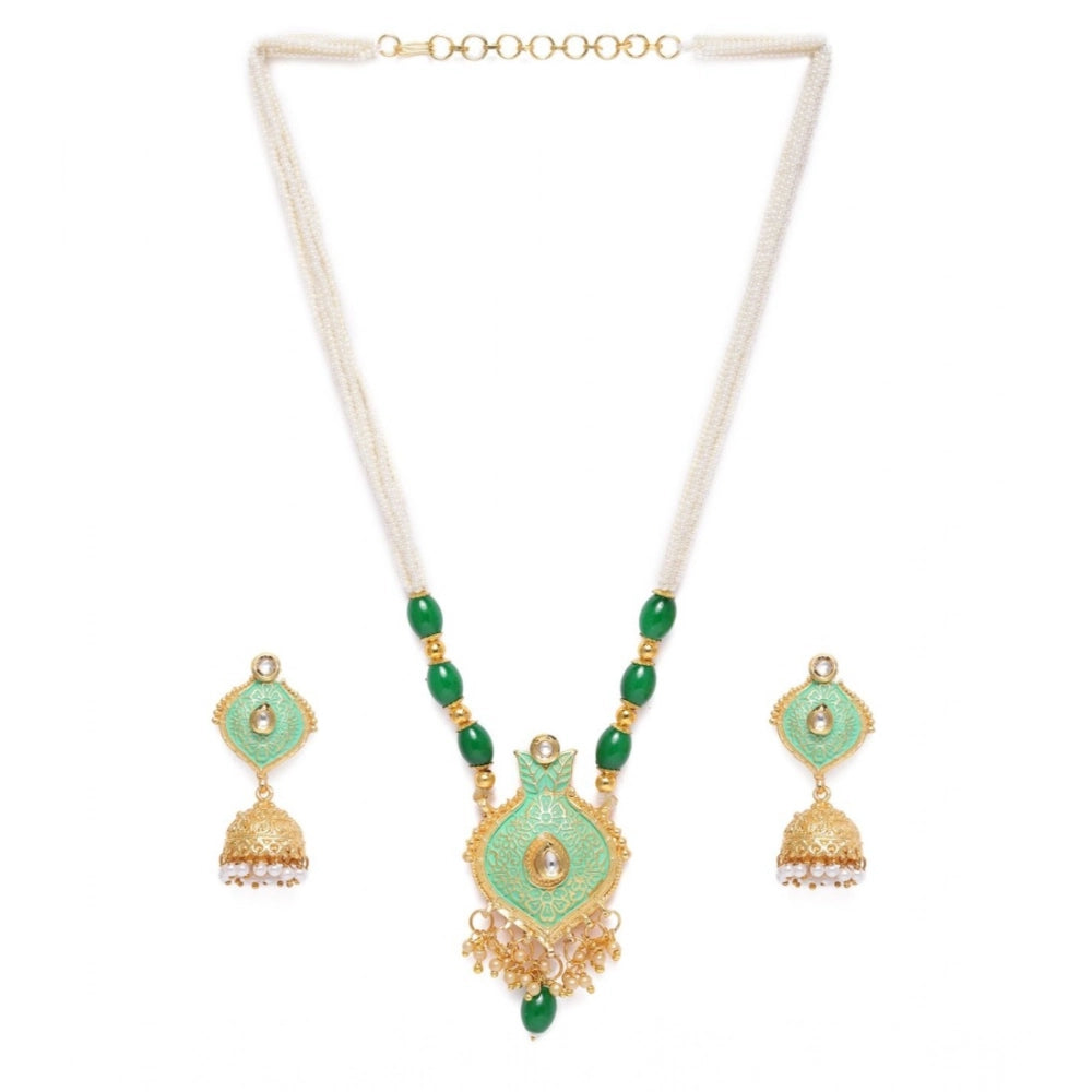 rose gold plated alloy necklace &amp; earings set