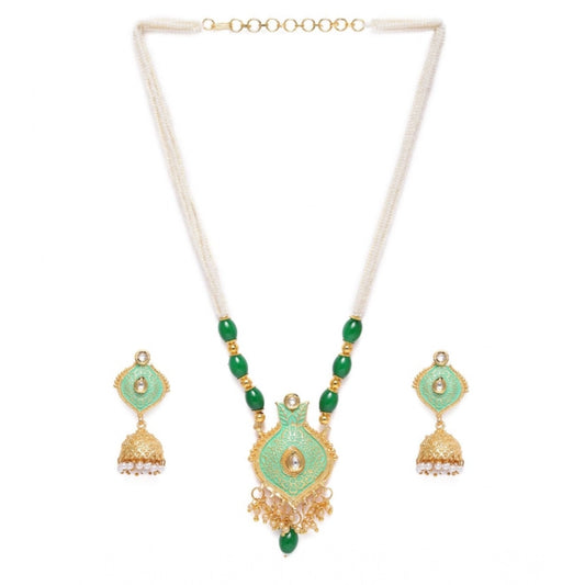 Rose Gold Plated Alloy Necklace &amp; Earings Set
