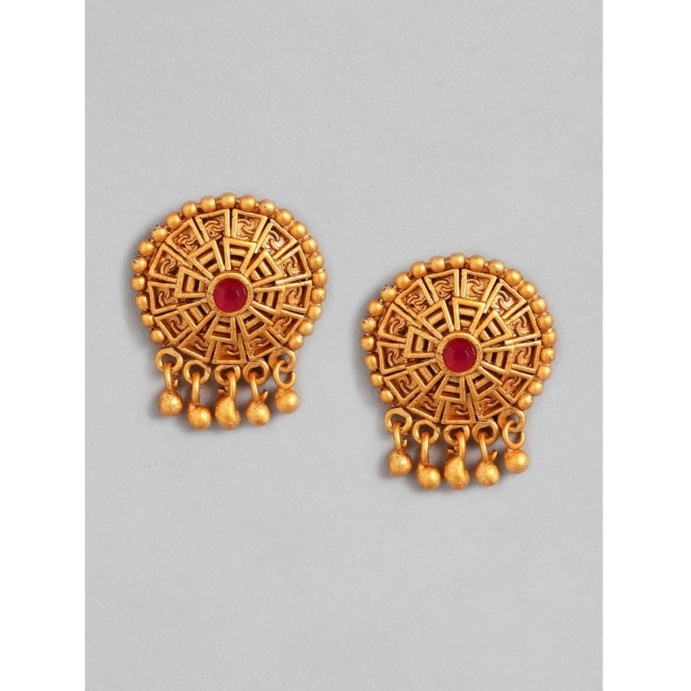 rose gold plated alloy necklace &amp; earings set