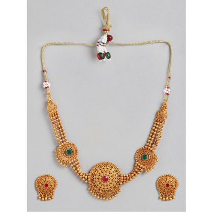 Rose Gold Plated Alloy Necklace &amp; Earings Set