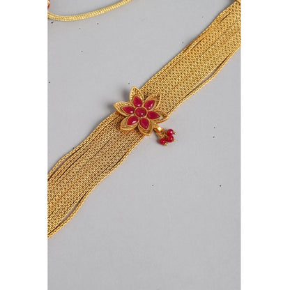 Rose Gold Plated Alloy Necklace &amp; Earings Set