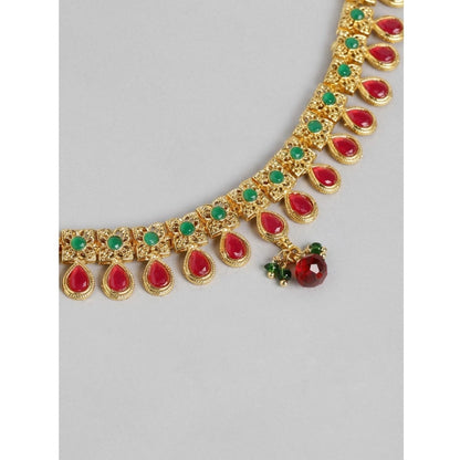 Rose Gold Plated Alloy Necklace &amp; Earings Set