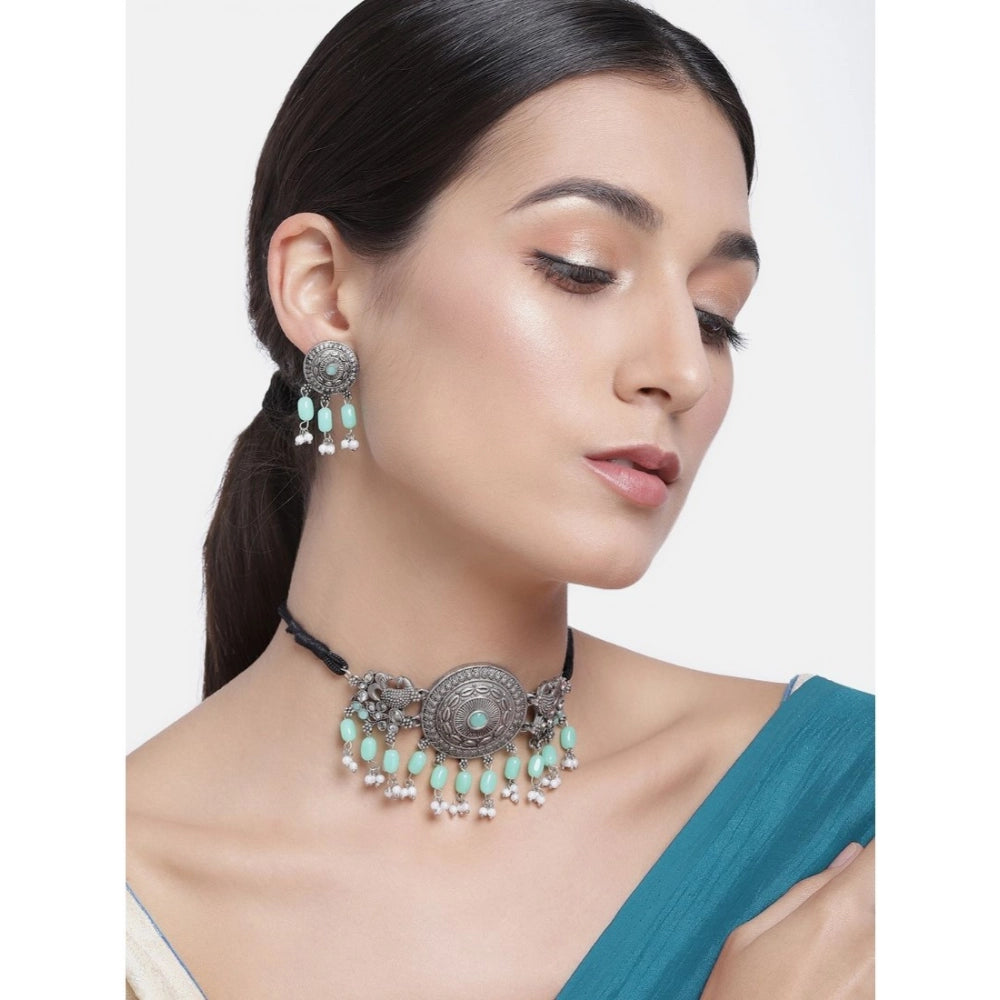 rose gold plated alloy necklace &amp; earings set
