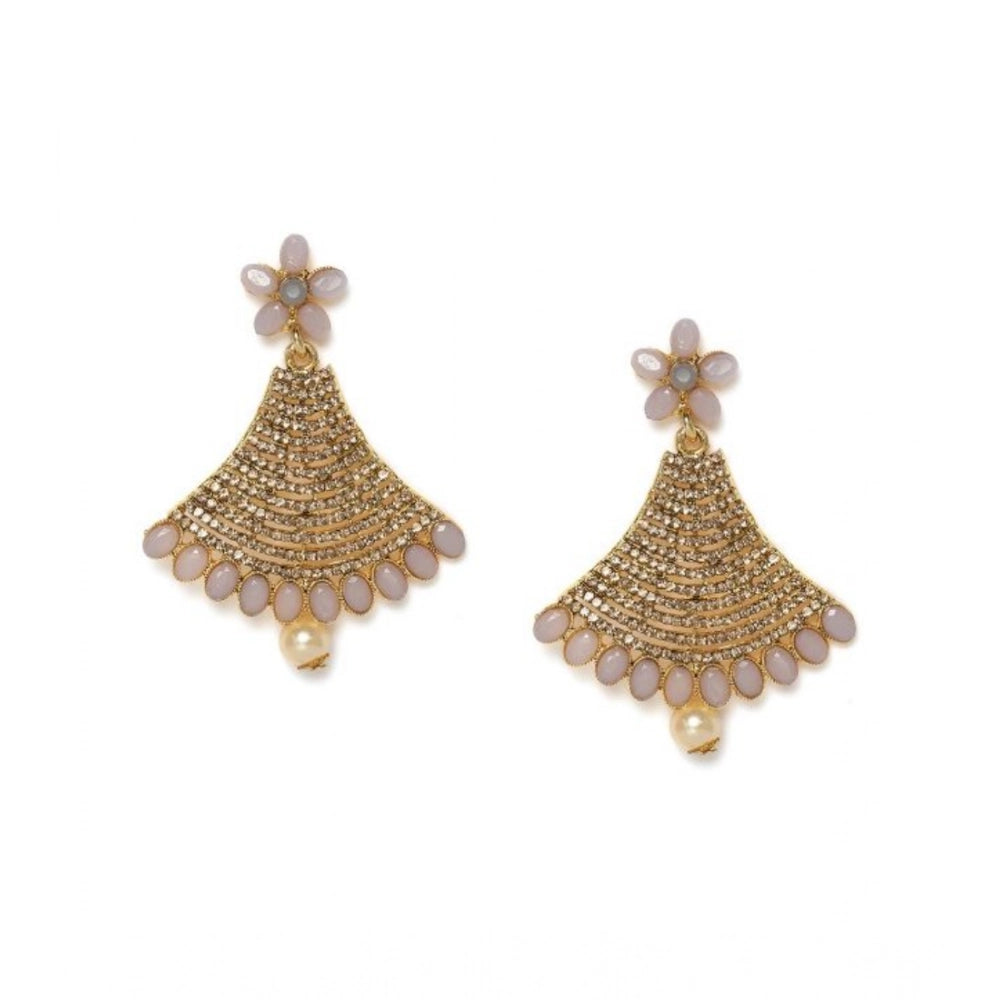 rose gold plated alloy earrings