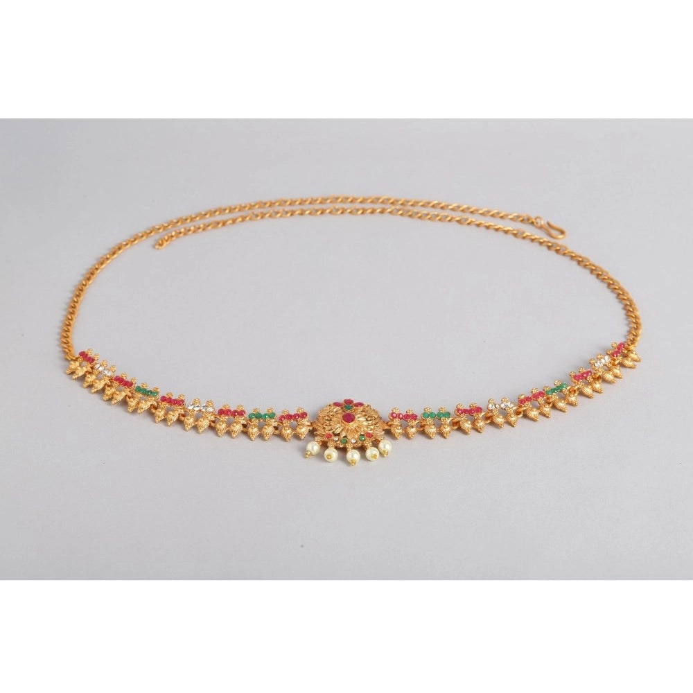 rose gold plated alloy hip belt kamarband