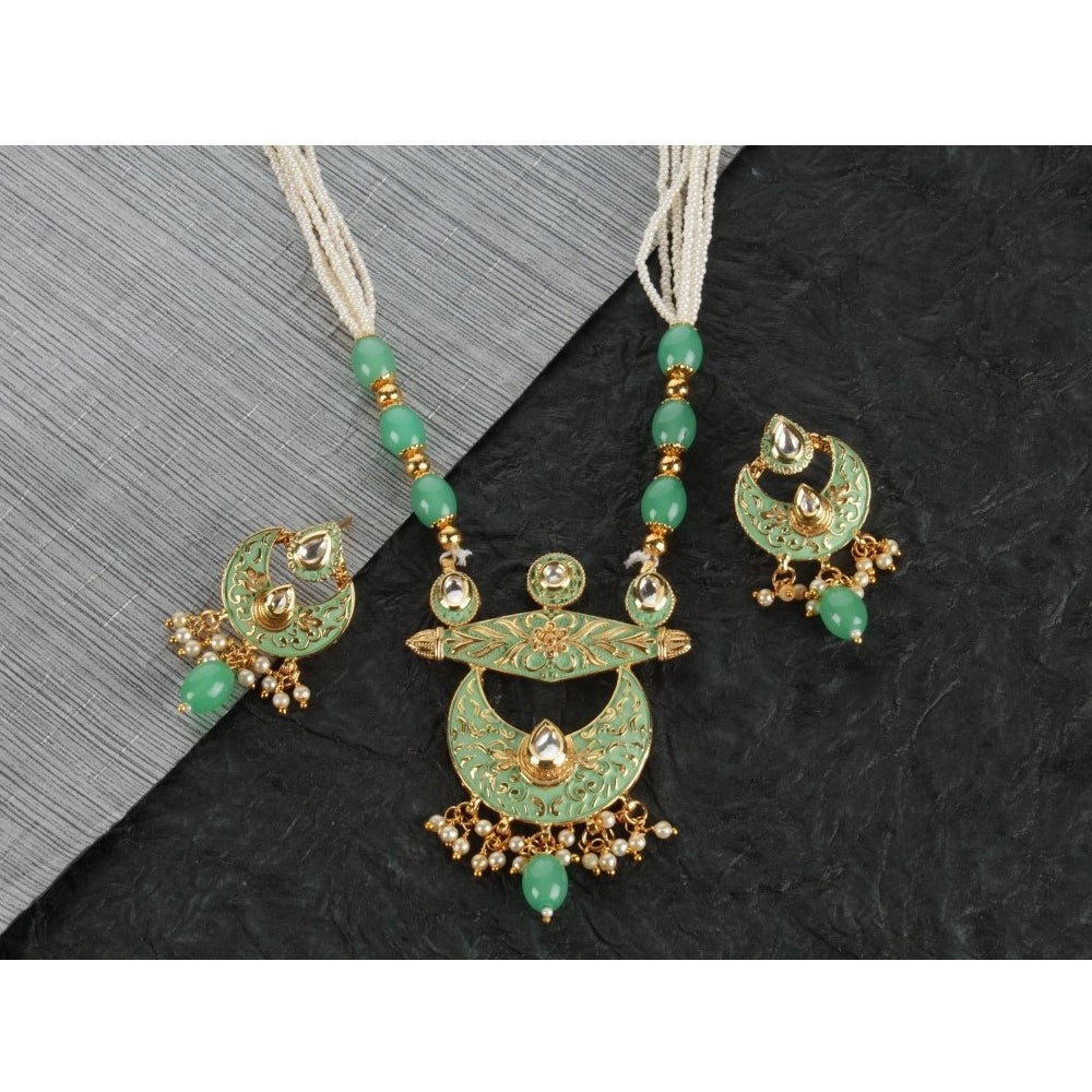 rose gold plated alloy necklace &amp; earings set