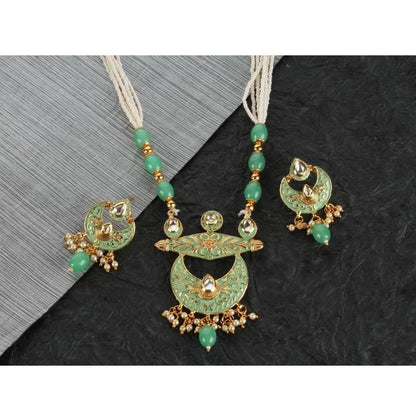 Rose Gold Plated Alloy Necklace &amp; Earings Set