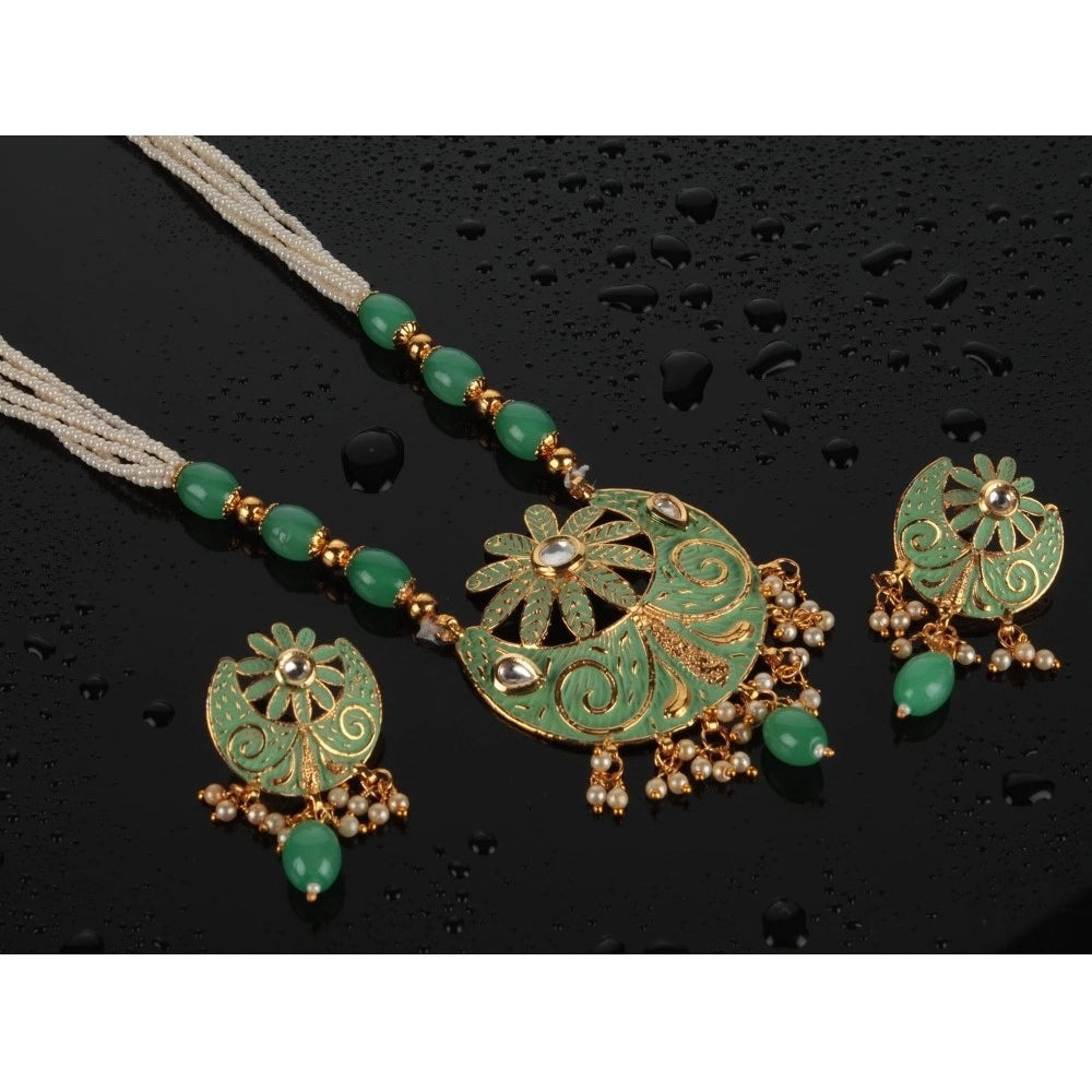 rose gold plated alloy necklace &amp; earings set