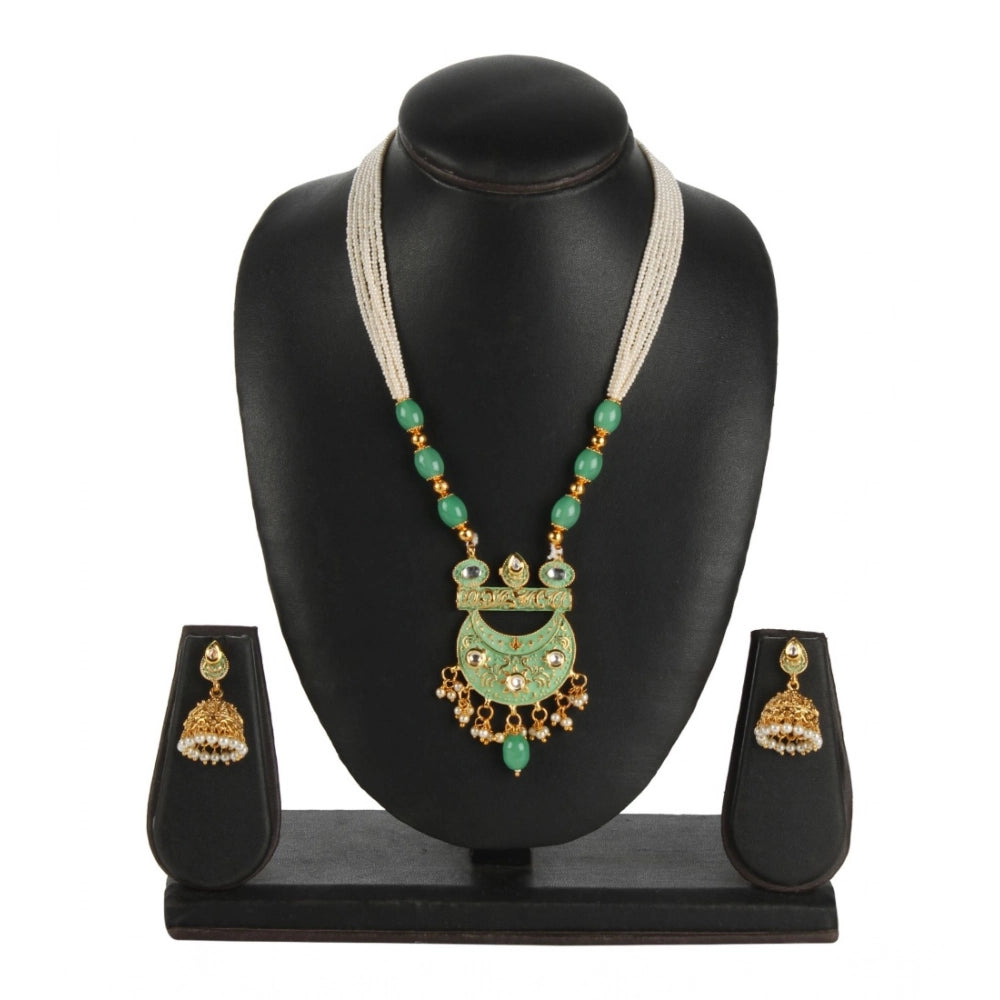 rose gold plated alloy necklace &amp; earings set