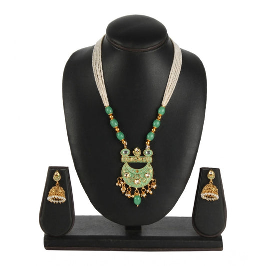 Rose Gold Plated Alloy Necklace &amp; Earings Set