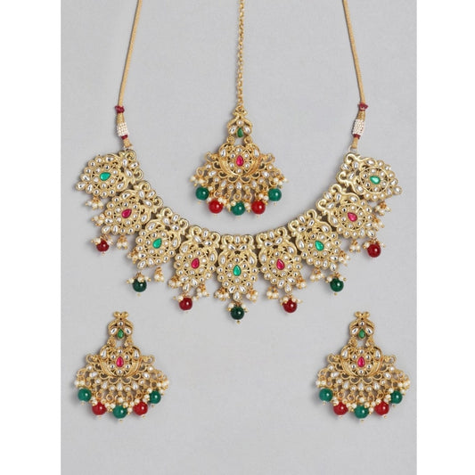 Rose Gold Plated Alloy Necklace &amp; Earings Set