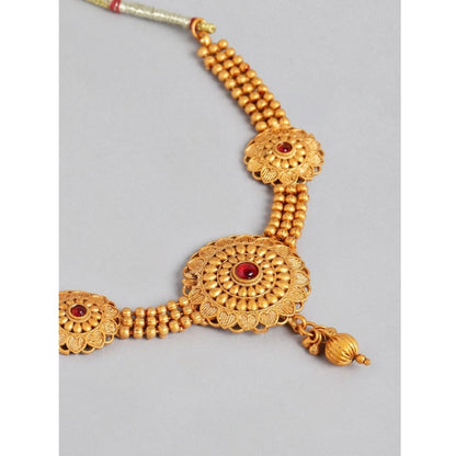 Rose Gold Plated Alloy Necklace &amp; Earings Set