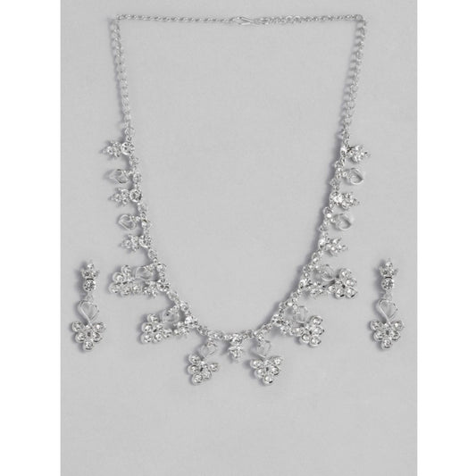 Rose Gold Plated Brass Necklace &amp; Earings Set