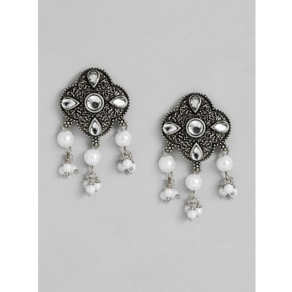 rose gold plated alloy necklace &amp; earings set