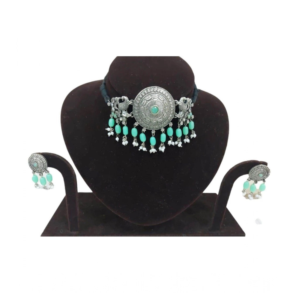 rose gold plated alloy necklace &amp; earings set