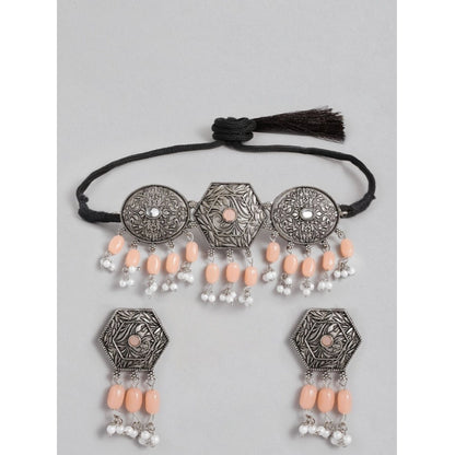 Rose Gold Plated Alloy Necklace &amp; Earings Set