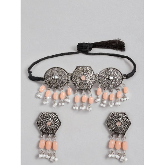 Rose Gold Plated Alloy Necklace &amp; Earings Set