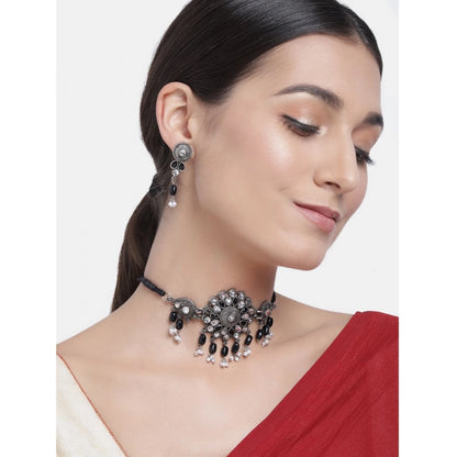 Rose Gold Plated Alloy Necklace &amp; Earings Set