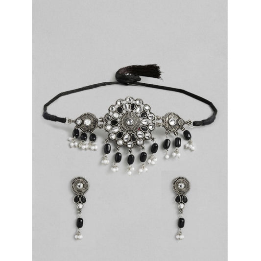 Rose Gold Plated Alloy Necklace &amp; Earings Set