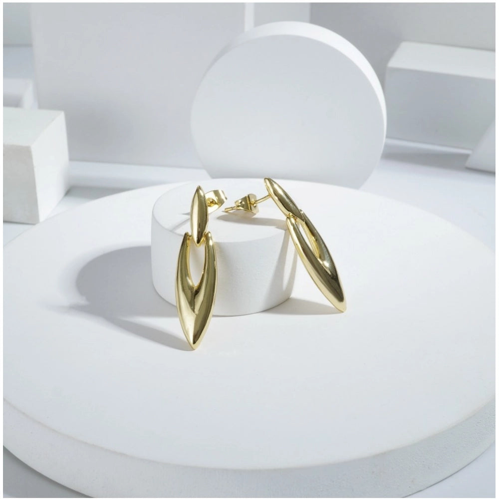 mini gold office earrings