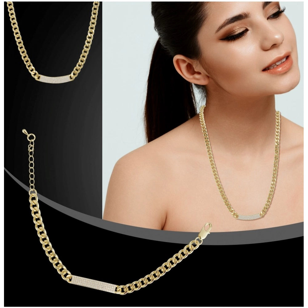 gold luxe bracelet & necklace combo