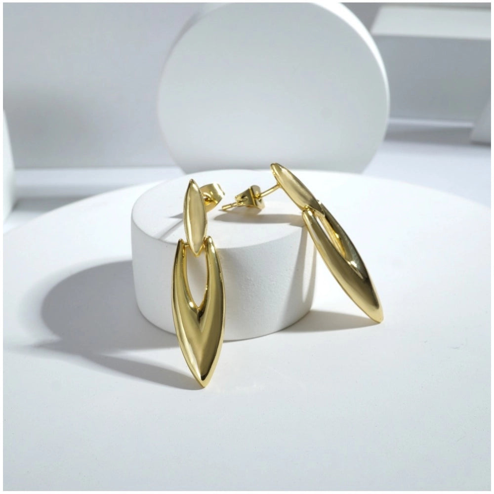 mini gold office earrings