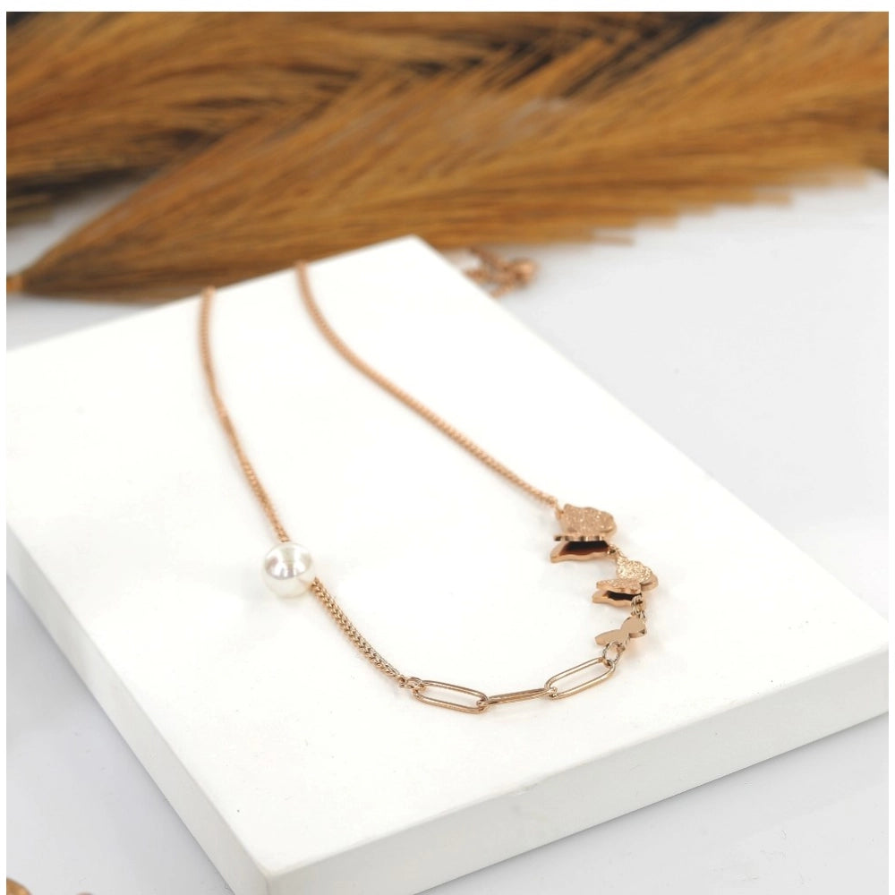 gold butterfly pendant chain