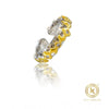 Dual Tone Luxe Freesize Ring