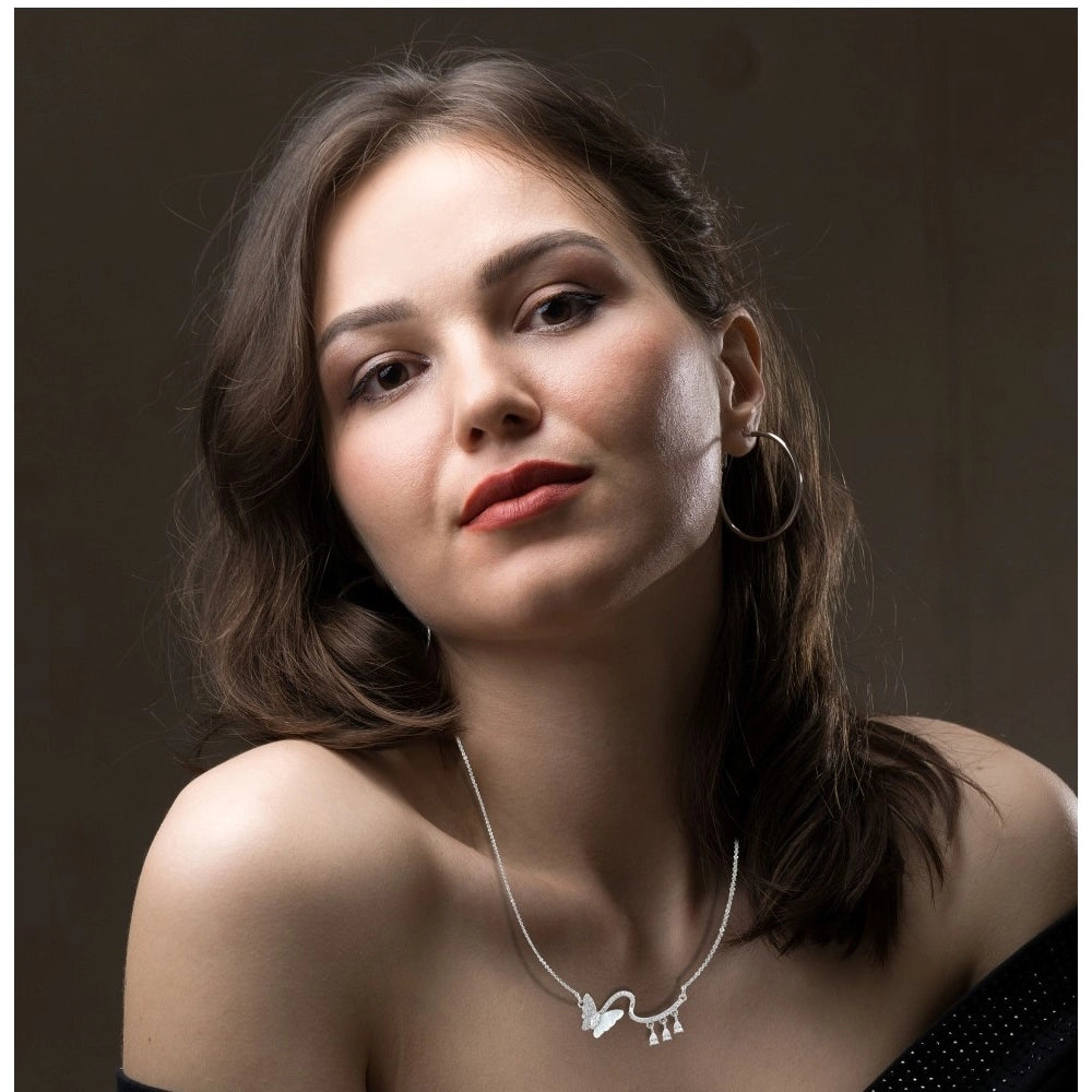 minimal steel pendant chain