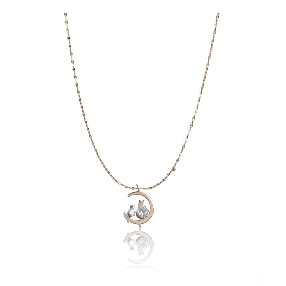 crescent moon pendant chain