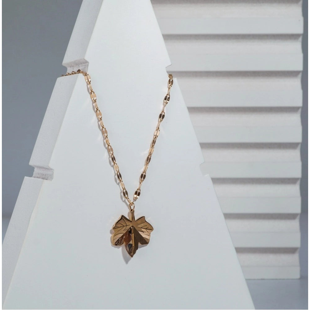 gold leaf pendant chain