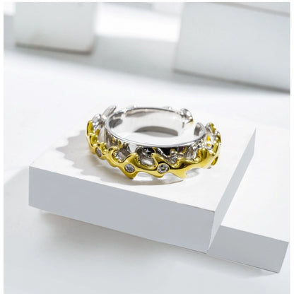 Dual Tone Luxe Freesize Ring