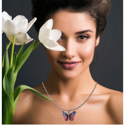 Colourful Butterfly Pendant Chain