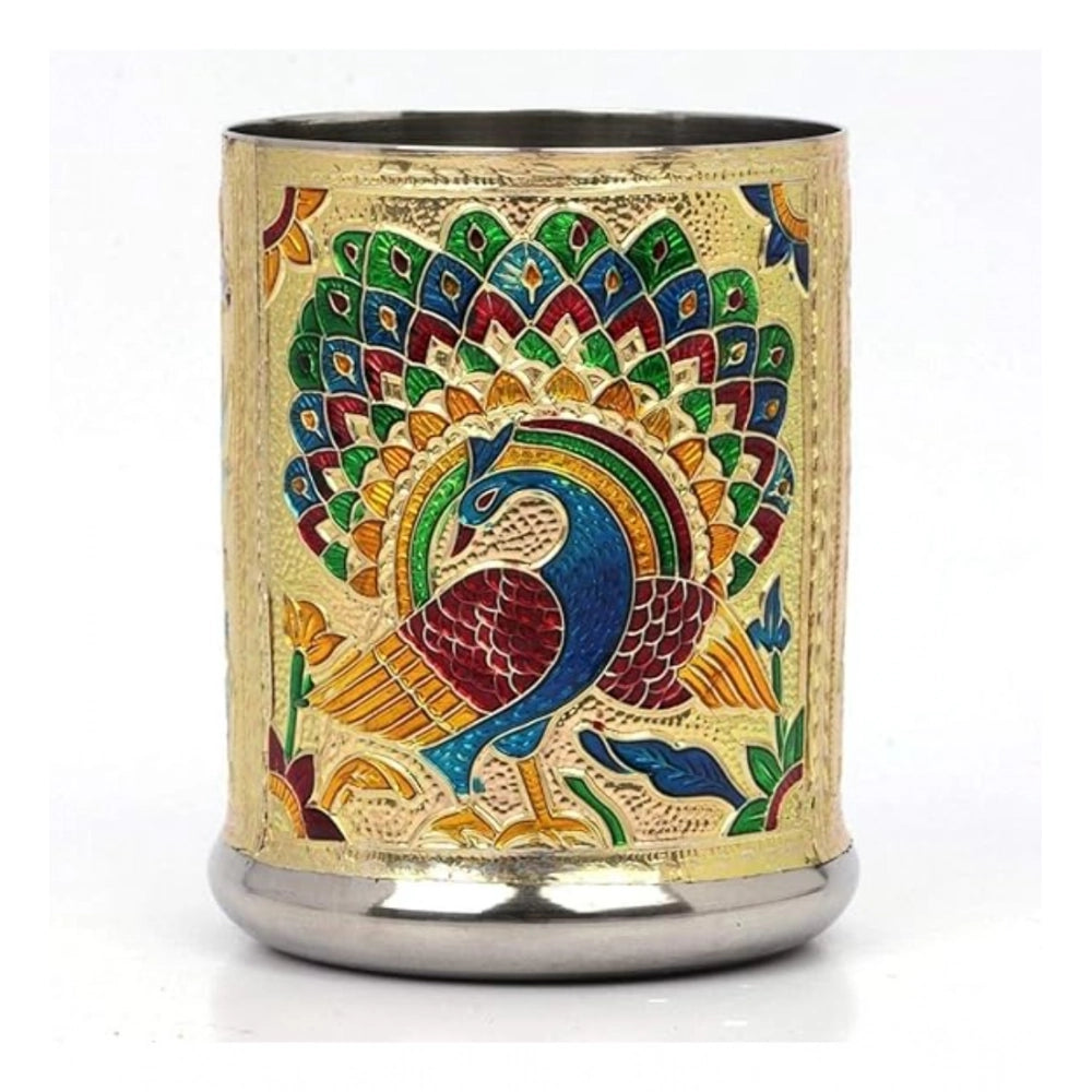 Premium Peacock Tumbler Set (Gold)