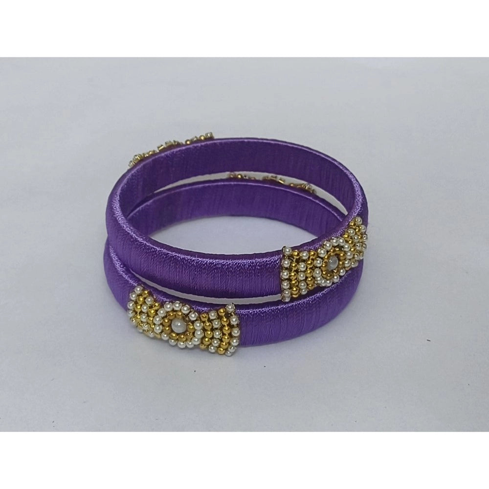 plastic silk thread bangles