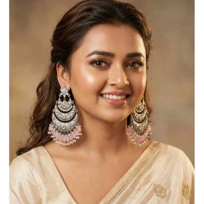 Zinc Alloy Gold Plated Chandbali Earrings