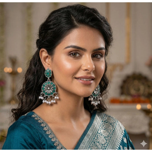 Zinc Alloy Gold Plated Chandbali Earrings