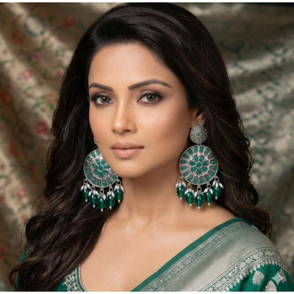 Zinc Alloy Gold Plated Chandbali Earrings