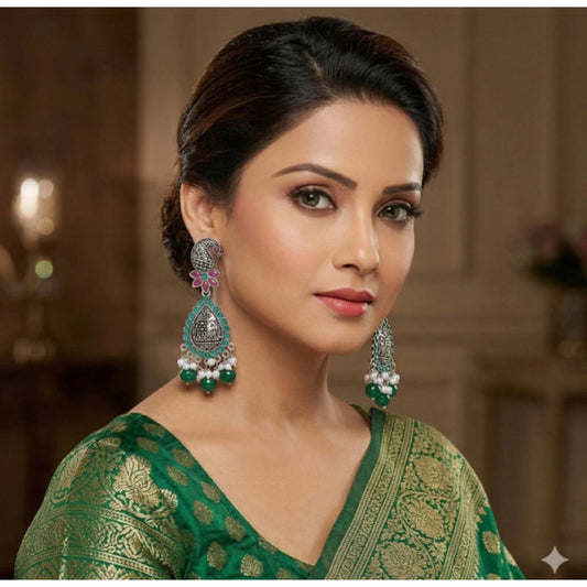 Zinc Alloy Gold Plated Chandbali Earrings