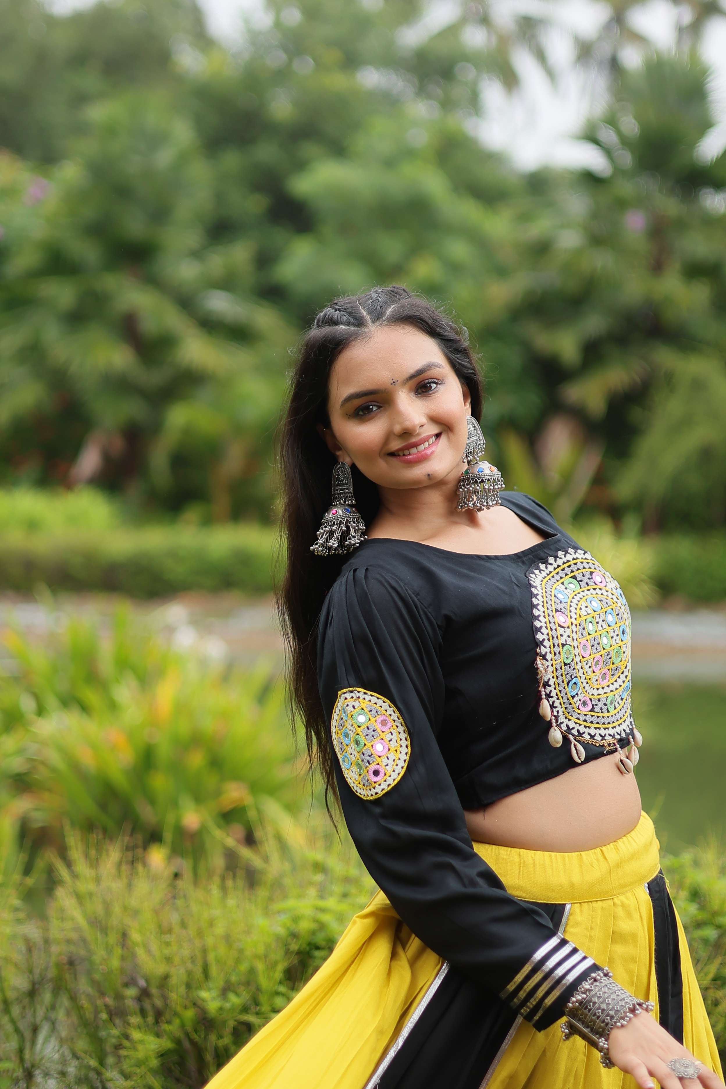 Navratri Designer Rayon Lehenga Choli Set