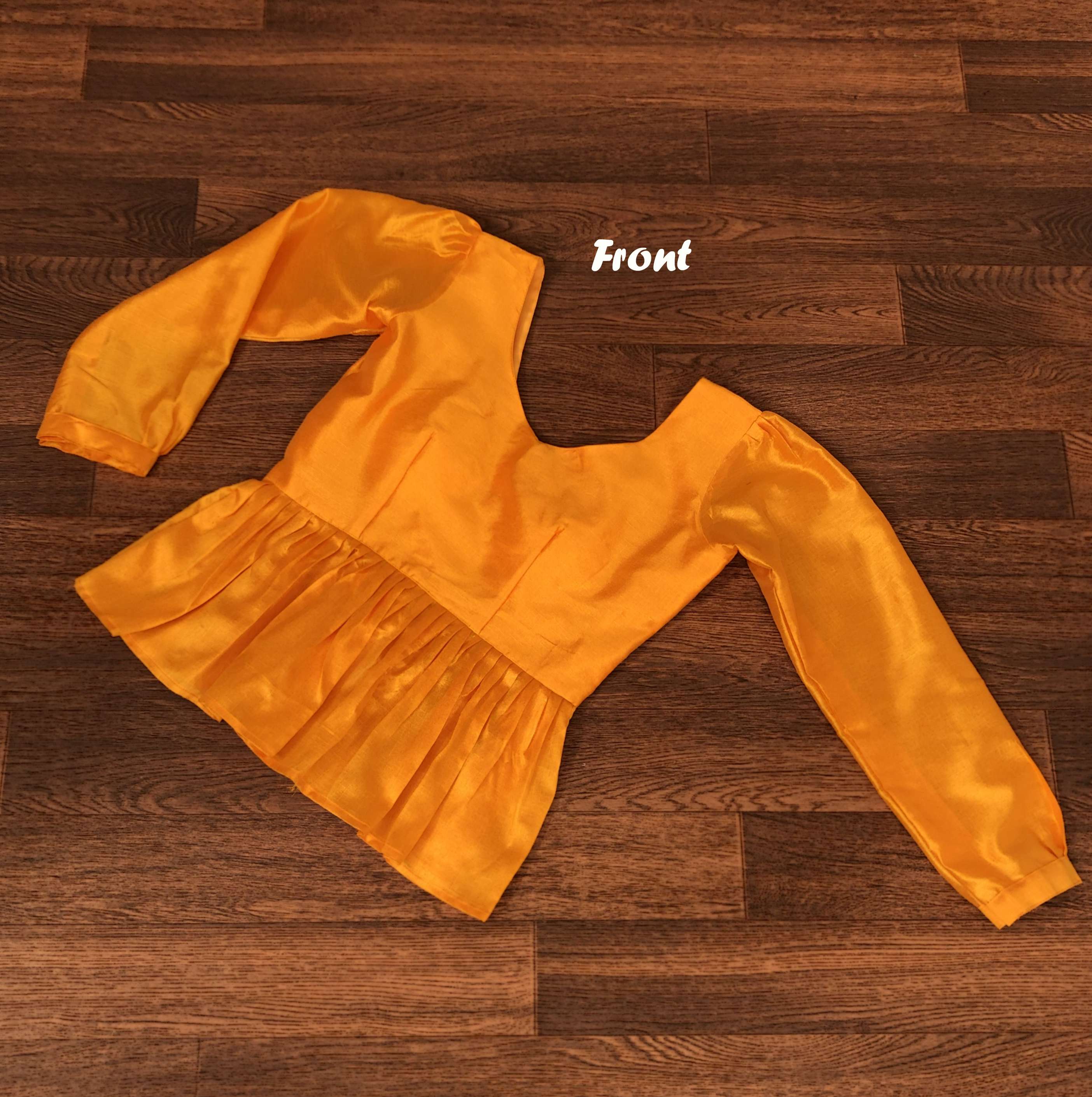 Premium Soft Organza Printed Lehenga with Mulberry Silk Peplum Blouse