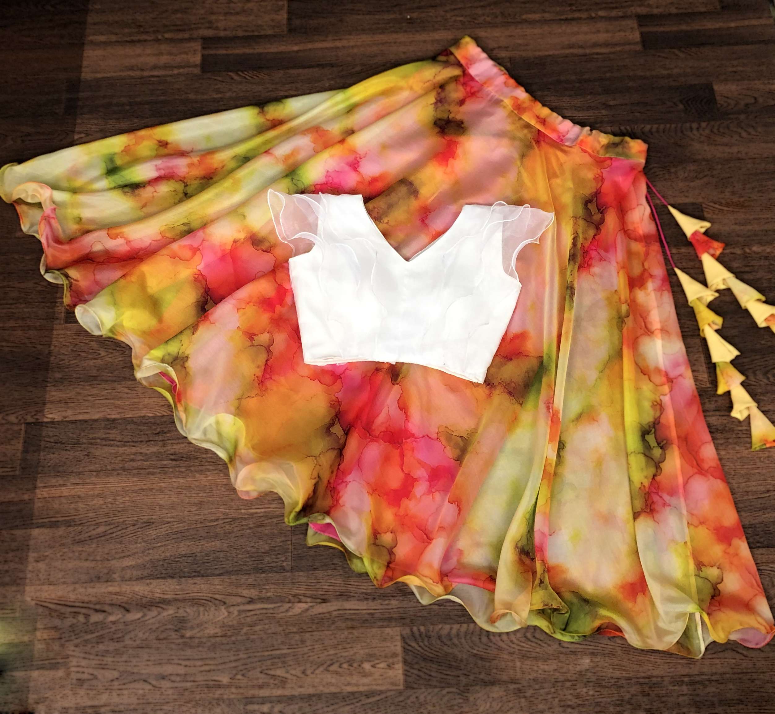 Premium Designer Digital Printed Soft Organza Lehenga Choli Set