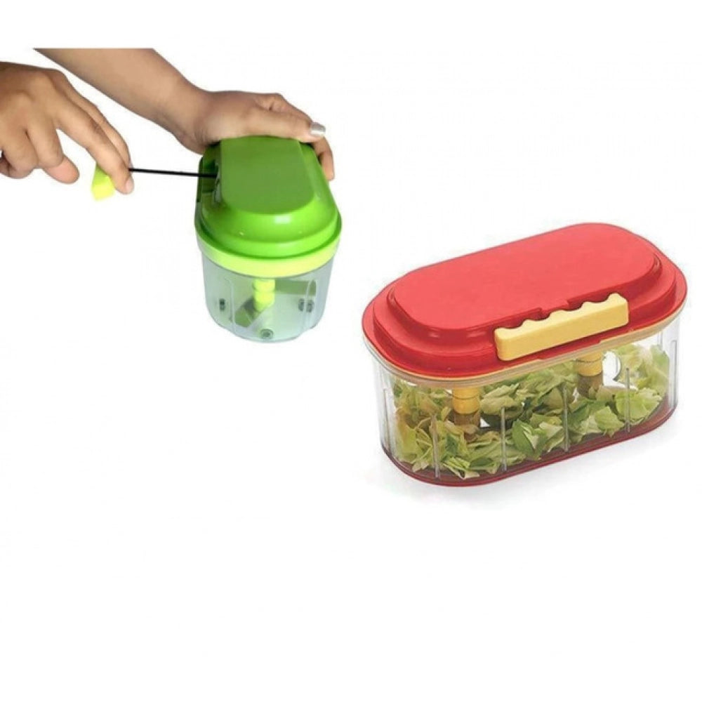 Hand-Powered Dual-Blade Vegetable Chopper