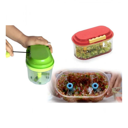 Hand-Powered Dual-Blade Vegetable Chopper