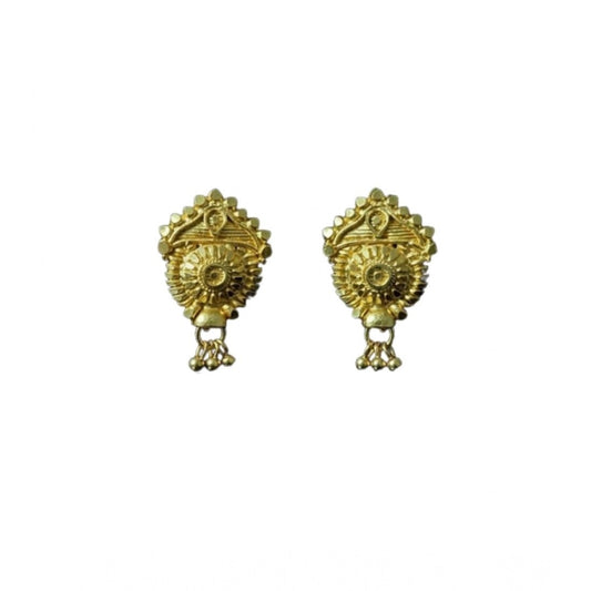 Pack of_2 Brass Gold-Plated Earrings