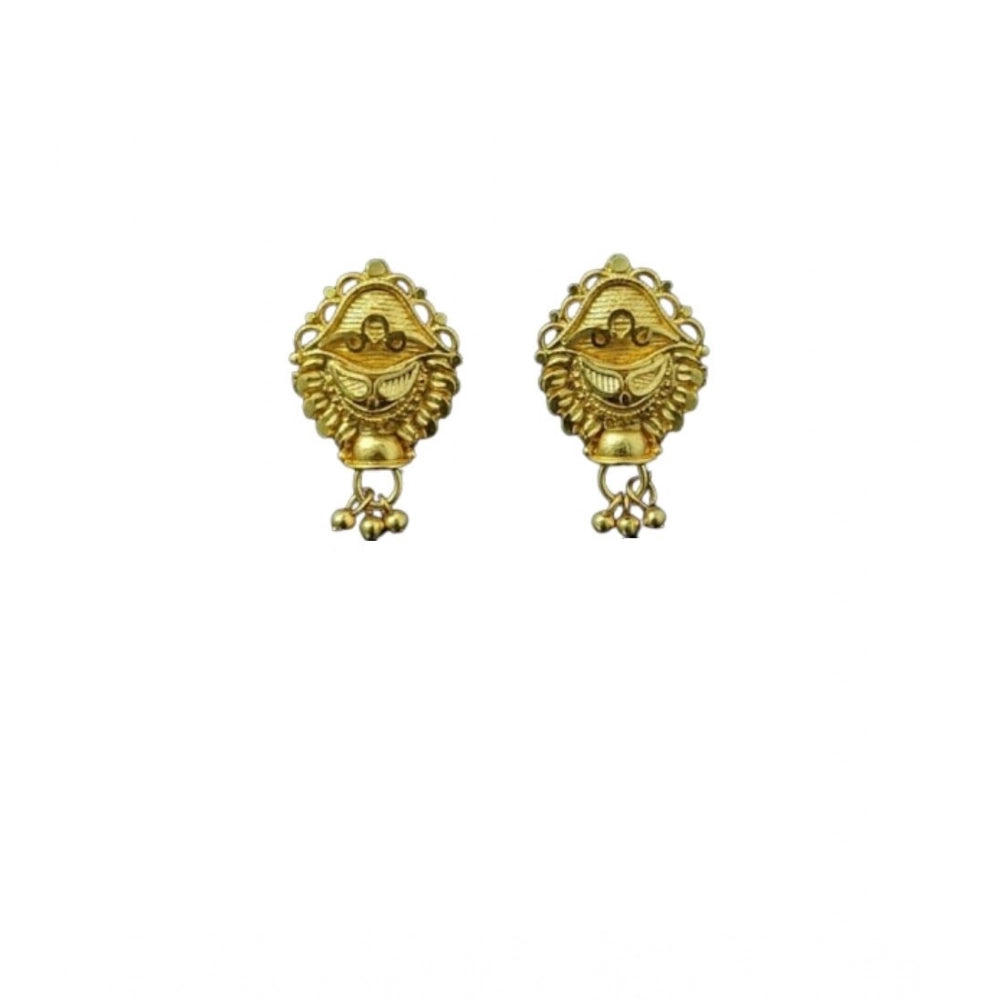 pack of_2 brass gold-plated earrings