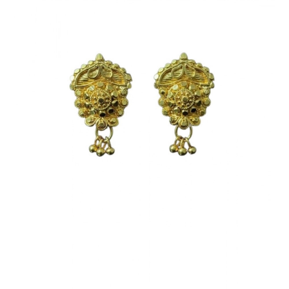 pack of_2 brass gold-plated earrings