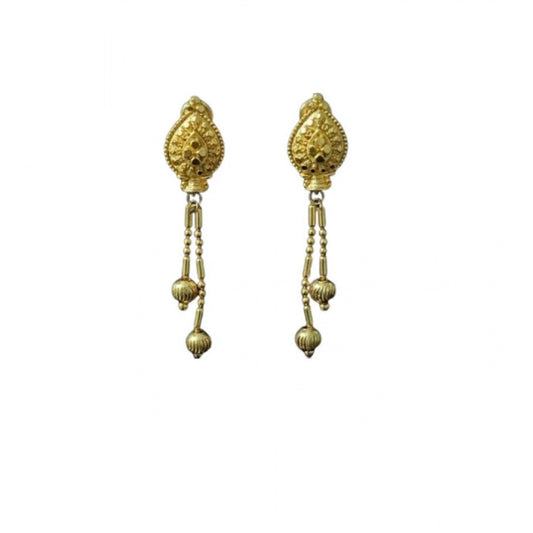 Pack of_2 Brass Gold-Plated Earrings