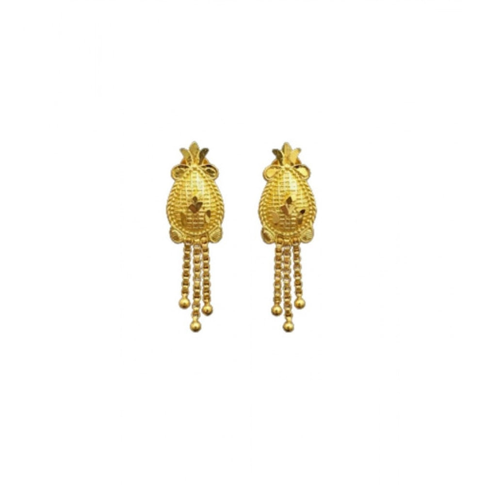 pack of_2 brass gold-plated earrings